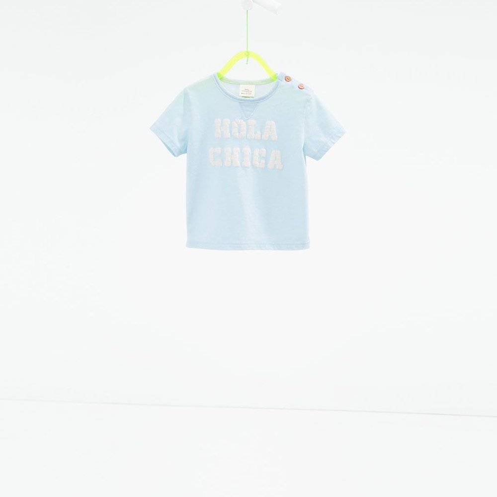 Zara Baby Boys Tee Shirt "Hola Chica"